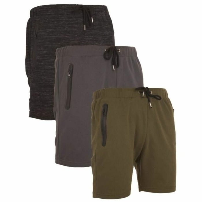 3-Pack: Men's French Terry Shorts with Zippered Pockets by DailySale