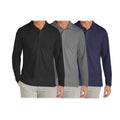 3-Pack: Men's Long Sleeve Pique Polo Shirts by DailySale