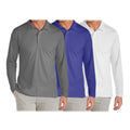 3-Pack: Men's Long Sleeve Pique Polo Shirts by DailySale