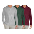 3-Pack: Men's Long Sleeve Pique Polo Shirts by DailySale