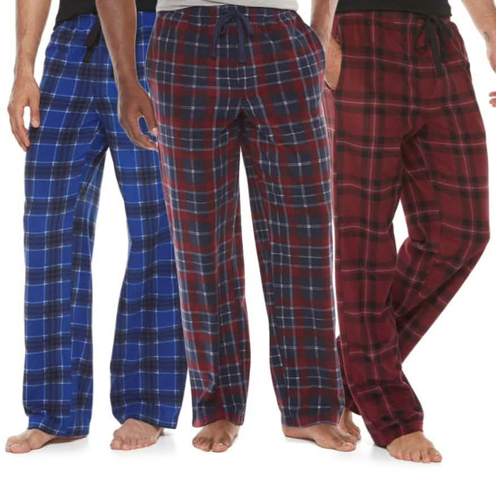 3-Pack: Men's Micro Fleece Assorted Pajama Pants by DailySale