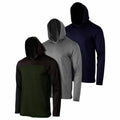 3-Pack: Men's Moisture Wicking Active Athletic Pullover Hoodies by DailySale