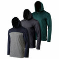 3-Pack: Men's Moisture Wicking Active Athletic Pullover Hoodies by DailySale
