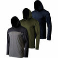3-Pack: Men's Moisture Wicking Active Athletic Pullover Hoodies by DailySale