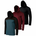 3-Pack: Men's Moisture Wicking Active Athletic Pullover Hoodies by DailySale