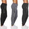 3-Pack: Men's Moisture-Wicking Jogger Pants with Zipper Pockets by DailySale