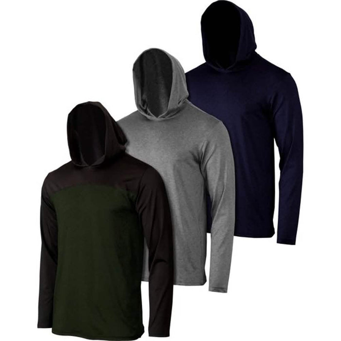3-Pack: Men's Moisture Wicking Lightweight Hoodies by DailySale