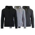 3-Pack Men's Slim-Fit Fleece-Lined Zip Hoodie by DailySale