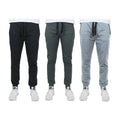 3-Pack: Men's Slim Fitting French Terry Jogger Lounge Pants with Zipper Pockets by DailySale