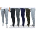 3-Pack: Men's Slim Fitting French Terry Jogger Lounge Pants with Zipper Pockets by DailySale