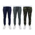 3-Pack: Men's Slim Fitting French Terry Jogger Lounge Pants with Zipper Pockets by DailySale