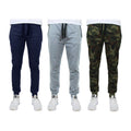 3-Pack: Men's Slim Fitting French Terry Jogger Lounge Pants with Zipper Pockets by DailySale