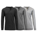 3-Pack: Men's Waffle-Knit Thermal Henley Tees by DailySale