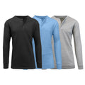 3-Pack: Men's Waffle-Knit Thermal Henley Tees by DailySale