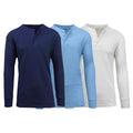 3-Pack: Men's Waffle-Knit Thermal Henley Tees by DailySale