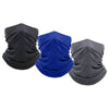 3-Pack: Moisture Wicking Breathable Stretch Gaiter Neck Face Mask