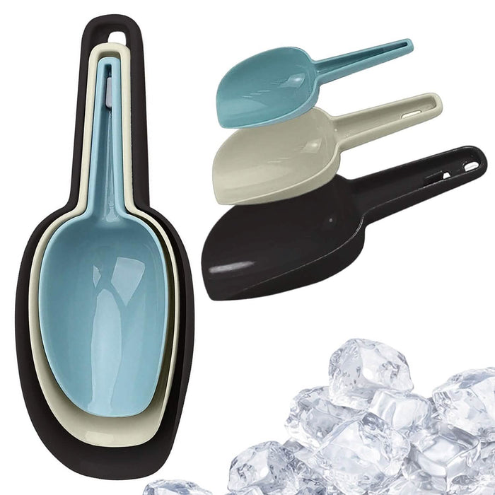 3-Pack: Multi-purpose Plastic Kitchen Bar Ice, Flour, Dry Fruits, Candy, PopCorn, Food, Coffee Scoop Set by DailySale