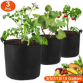 3-Pack: Planter Bags Breathable Planting Fabric Pots with Harvest Window by DailySale