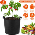 3-Pack: Planter Bags Breathable Planting Fabric Pots with Harvest Window by DailySale