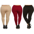 3-Pack: Plus Size Women's Casual Ultra-Soft Workout Yoga Leggings by DailySale