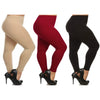 3-Pack: Plus Size Women's Casual Ultra-Soft Workout Yoga Leggings