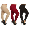 3-Pack: Plus Size Women's Casual Ultra-Soft Workout Yoga Leggings by DailySale