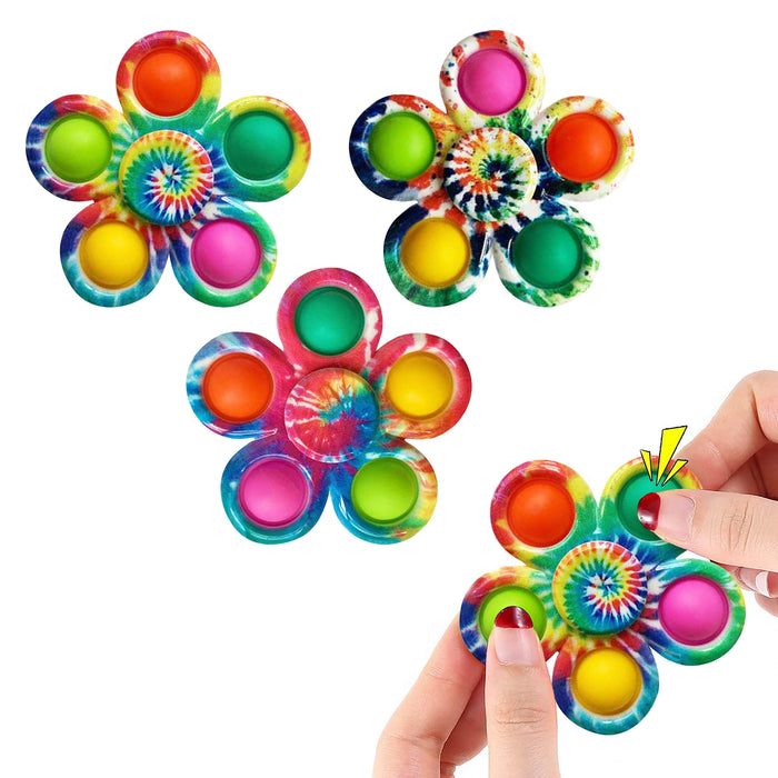 3-Pack: Pop Fidget Popper - 2-in-1 Bubble Fidget Spinner by DailySale