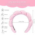 3-Pack: Puffy Terry Towel Cloth Fabric Sponge Face Wash Head Band by DailySale