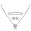 3-Pack: Round Cut Pendant With Round Cut Bracelet And Studs Set