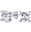 3-Pack: Sterling Silver Princess Cut Studs by DailySale