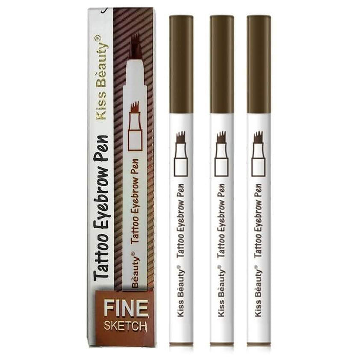 3-Pack: Tattoo Eyebrow Pen Ink Gel - Brown by DailySale