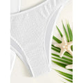 3-Pack: Textured Ring Linked Halter Bikini Swimsuit & Beach Skirt by DailySale