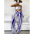 3-Pack: Tie Dye Bandeau Bikini Swimsuit & Cover Up Pants by DailySale