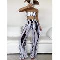 3-Pack: Tie Dye Bandeau Bikini Swimsuit & Cover Up Pants by DailySale