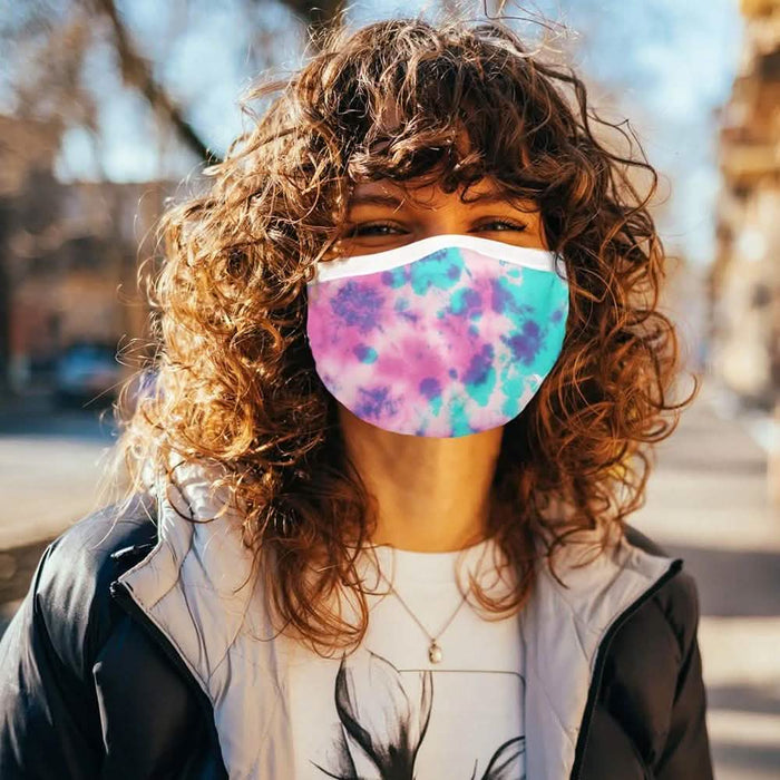3-Pack: Tie Dyed Double Layer Reusable Face Mask with Adjustable Loop by DailySale