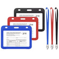 3-Pack: Waterproof Hard Case CDC Vaccination Card Holder With Lanyards by DailySale