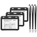 3-Pack: Waterproof Hard Case CDC Vaccination Card Holder With Lanyards by DailySale