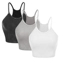 3-Pack: Women Crop Basic Tank Top Ribbed Knit Sleeveless by DailySale