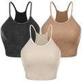 3-Pack: Women Crop Basic Tank Top Ribbed Knit Sleeveless by DailySale