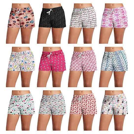 3-Pack: Women's Comfy Lounge Bottom Pajama Shorts with Drawstring by DailySale