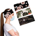 3-Pack: Women's Comfy Stretchy Headband With Buttons For Face Masks and Covers by DailySale