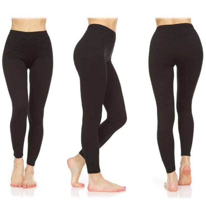 3-Pack: Women's Everyday Super Soft Slimming Brush Leggings by DailySale