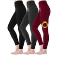 3-Pack: Women’s Fleece Lined Leggings High Waist Soft Stretchy Warm Leggings by DailySale