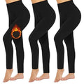 3-Pack: Women’s Fleece Lined Leggings High Waist Soft Stretchy Warm Leggings by DailySale