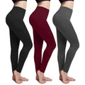 3-Pack: Women’s Fleece Lined Leggings High Waist Soft Stretchy Warm Leggings by DailySale