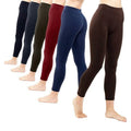 3-Pack: Women’s Fleece Lined Leggings High Waist Soft Stretchy Warm Leggings by DailySale