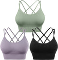 3-Pack: Women's Padded Spaghetti Strap Crisscross Bra by DailySale