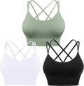 3-Pack: Women's Padded Spaghetti Strap Crisscross Bra by DailySale