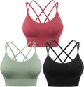 3-Pack: Women's Padded Spaghetti Strap Crisscross Bra by DailySale