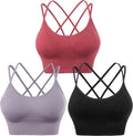 3-Pack: Women's Padded Spaghetti Strap Crisscross Bra by DailySale